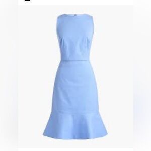 J. Crew 365 Sheath Light Blue Sleeveless Flare-Hem Midi Dress